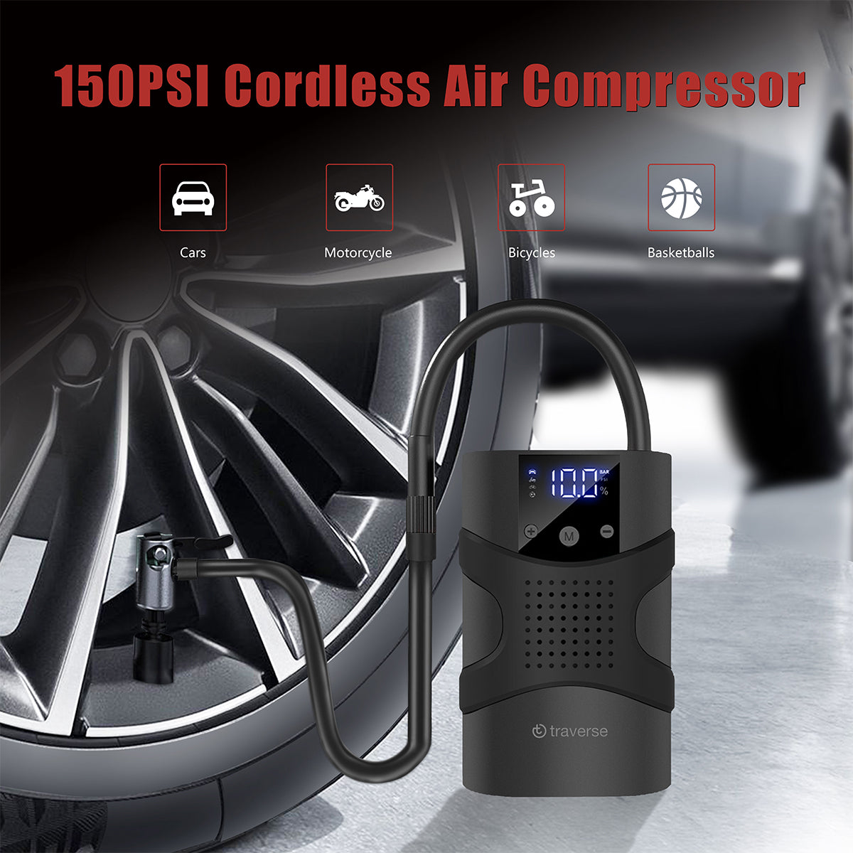 Traverse 2-in-1 1000A Jump Starter & Tire Pump with 150 PSI Inflator – The Ultimate Roadside & Adventure Companion