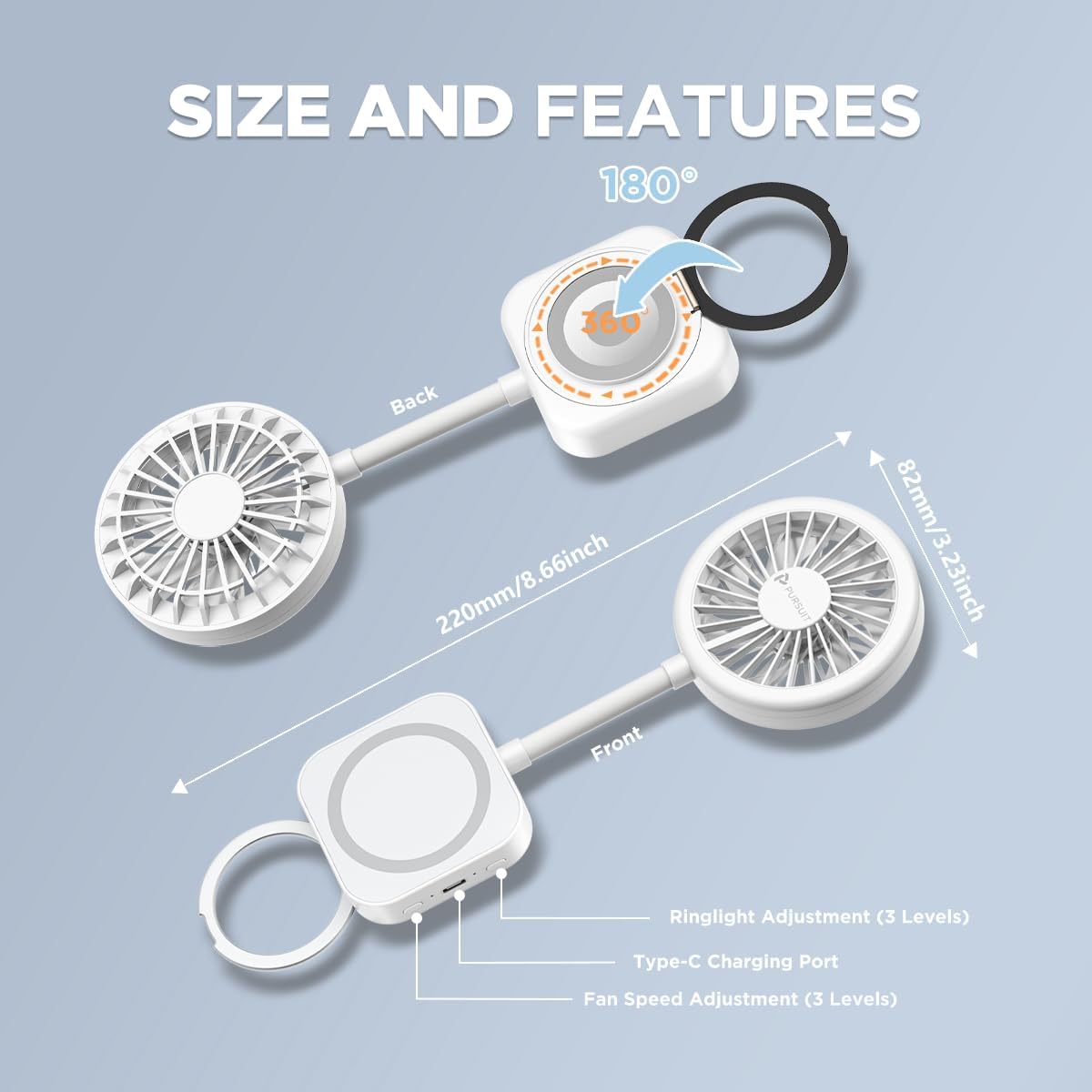 Pursuit Magnetic Portable Fan