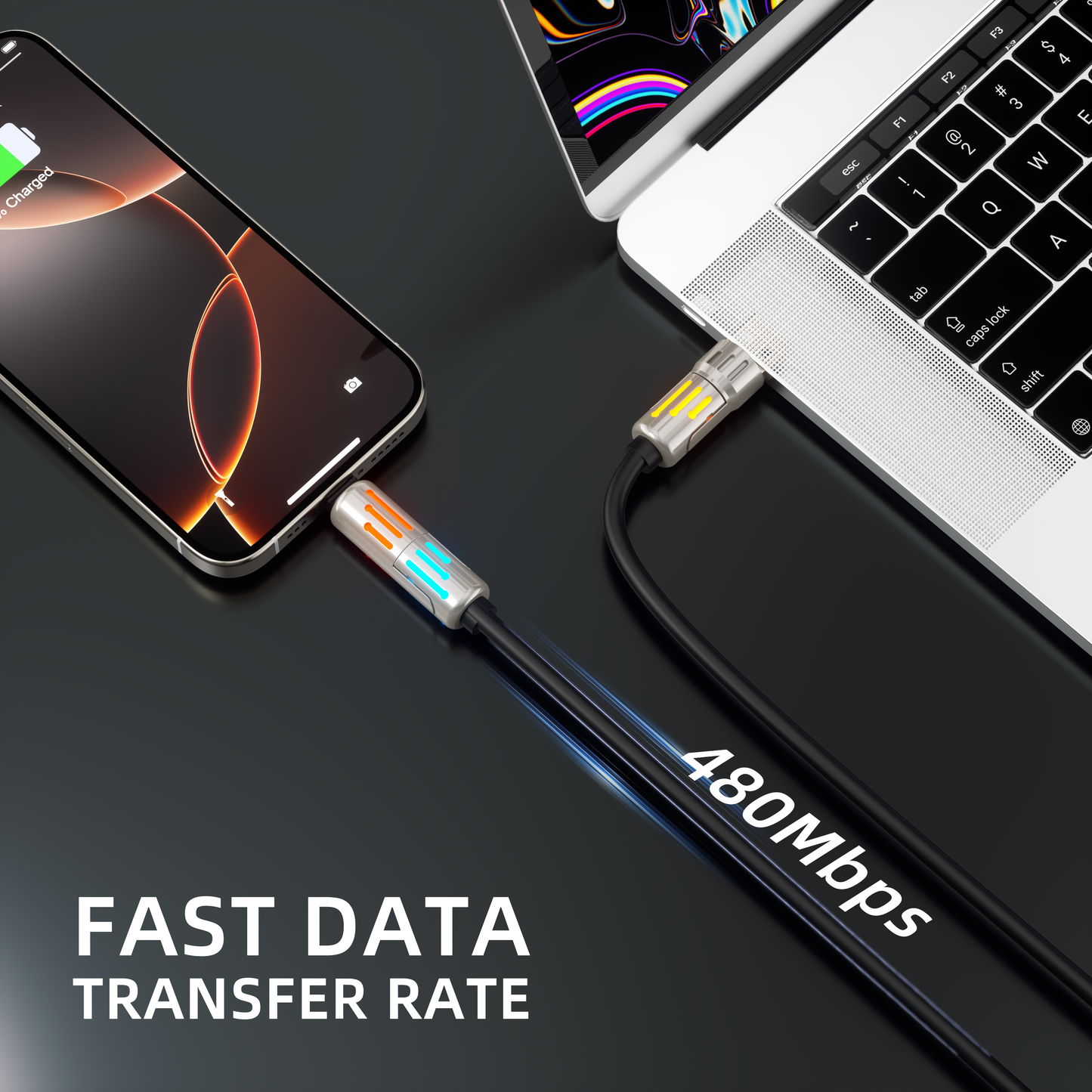 PURSUIT 4-in-1 240W SuperFast Charging Cable: MFi/PPS Certified, Military-Grade Durability, & Travel-Ready Design