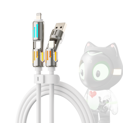 PURSUIT 4-in-1 240W SuperFast Charging Cable: MFi/PPS Certified, Military-Grade Durability, & Travel-Ready Design