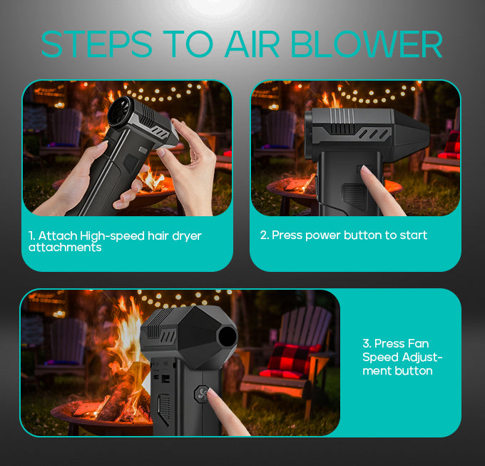 5-in-1 Jump Starter with Air Duster, Portable Vacuum, 2000A Car